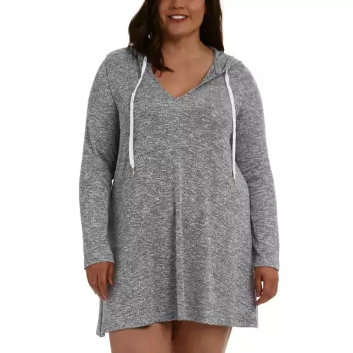 Women's La Blanca Beach Sweater Hoodie Swim Cover Up 3 Women's La Blanca Beach Sweater Hoodie Swim Cover Up