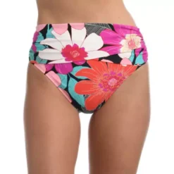 Women's La Blanca By The Sea Mid Waist Sash Band Bikini Bottom Swimsuit