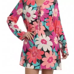 Women's La Blanca Full Bloom V-Neck Dress Swim Cover Up