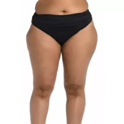 Women's La Blanca Plus Shirred Band Hipster Bikini Bottom Swimsuit