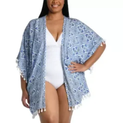 Women's La Blanca Plus Prism Kimono Swim Cover Up