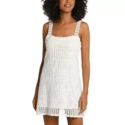 Women's La Blanca Waverly Crochet Dress Swim Cover Up