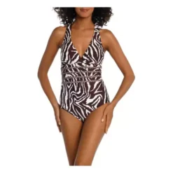 Women's La Blanca Fierce Lines Multi-Strap Cross-Back One-Piece Swimsuit