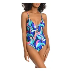Women's La Blanca Plunge One-Piece Swimsuit