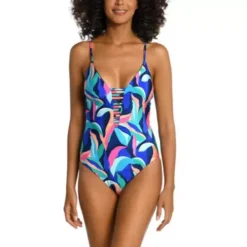 Women's La Blanca Plus Reversible Plunge One-Piece Swimsuit 5 Women's La Blanca Plus Reversible Plunge One-Piece Swimsuit -Famous Clothing Store 19477048623 1
