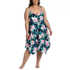 Women's La Blanca Plus Scarf Hem Dress Swim Cover Up