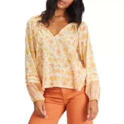 Women's Billabong Free Heart Long Sleeve Blouse
