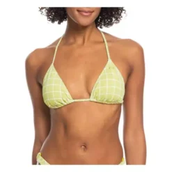Women's Roxy Salty Shine Tiki Triangle Printed Bikini Top Swimsuit