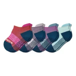 Toddler Bombas Gripper 4 Pack Ankle Socks