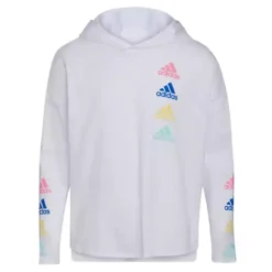 Girls' Adidas Curved Hem Hoodie