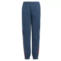 Girls' Adidas Elastic Waistband All Over Print Stripe Fleece Joggers