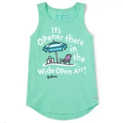 Women's Life Is Good Wide Open Air High Low Crusher Tank Top