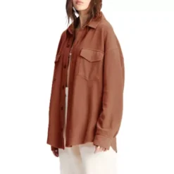 Women's Billabong Anytime Shacket Oversized Button-Through Jacket