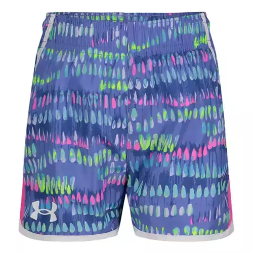 Girls' Under Armour Watercolor Fly-By Shorts 3 Girls' Under Armour Watercolor Fly-By Shorts