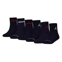 Kids' Jordan Legend 6 Pack Crew Socks -Famous Clothing Store 67783836387 3