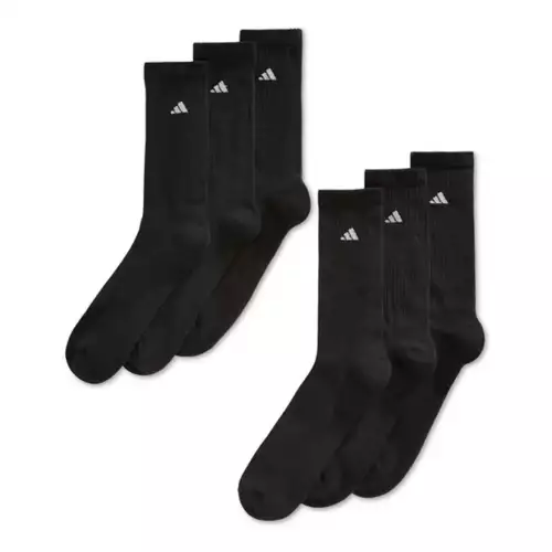 Adult Adidas Cushioned 6 Pack Crew Socks 3 Adult Adidas Cushioned 6 Pack Crew Socks