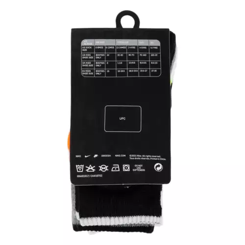 Kids' Nike Kid's Smile 3 Pack Crew Socks 6 Kids' Nike Kid's Smile 3 Pack Crew Socks - Image 4