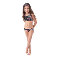 Girls' Nano High Neck Tropical Bikini Bikini Set Swimsuit -Famous Clothing Store 82996840243 2