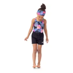 Girls' Nano Keyhole Hibiscus One-Piece Swimsuit -Famous Clothing Store 82996840393 2